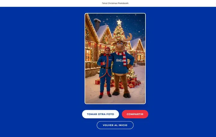 Navidad photobooth UI