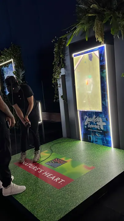 VR en piso de exhibición